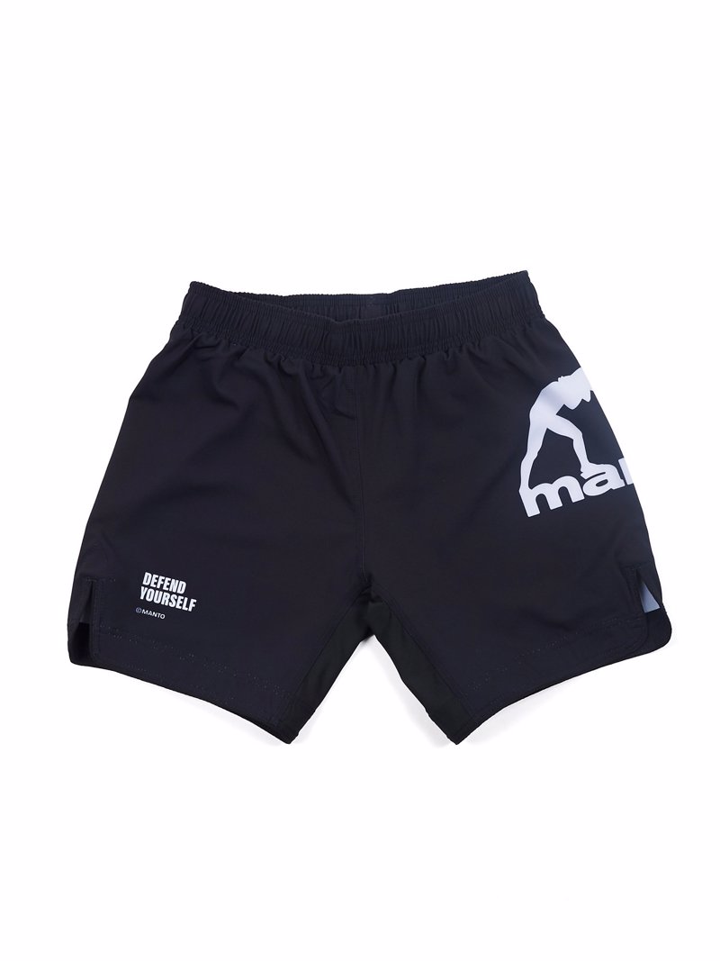 MANTO grappling essential FIGHT SHORTS-black